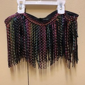 Women’s Fringe Strapless Top Size S